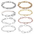 Silver Plated Brass Bracelet Me Pearl Chain Link Bracelets for Women Fine Gift Jewelry fit for Charms 2022 New Me Collection.