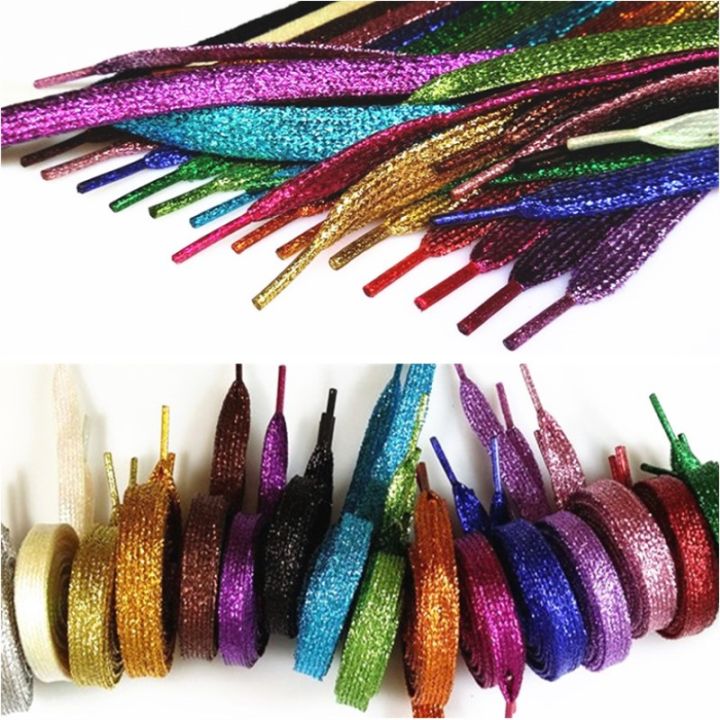 1%20Pair%20Shiny%20Gold%20Silver%20Thread%20Shoelaces%20Glitter%20Flat%20Shoelaces%20Sparkly%20Bootlaces%20Colors%20Shimmering%20110cm%20Shoe%20Laces%20Colored%20-%20Image%202