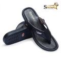 Black Leather Sandal For Men Starlight Shoes. 