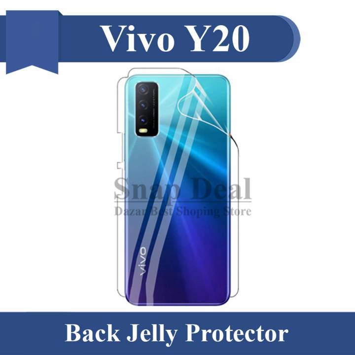 Vivo Y20 2-in-1 Combo Pack (Full Screen Protector Tempered Glass +Back Hydrogel Poly)