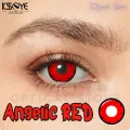 New Halloween Exclusive Angelic RED (Lighht Red) Color Contact Lens With Regular Kit Box For Men And Women. 1Pair Angelic Red (Light Red) Contact Lens For Halloween party, Cosplay,Anime And Costumes. #Light.red. 