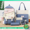 Cute Trendy Korean Waterproof Bagpack Set (Code: CTKB-165). 