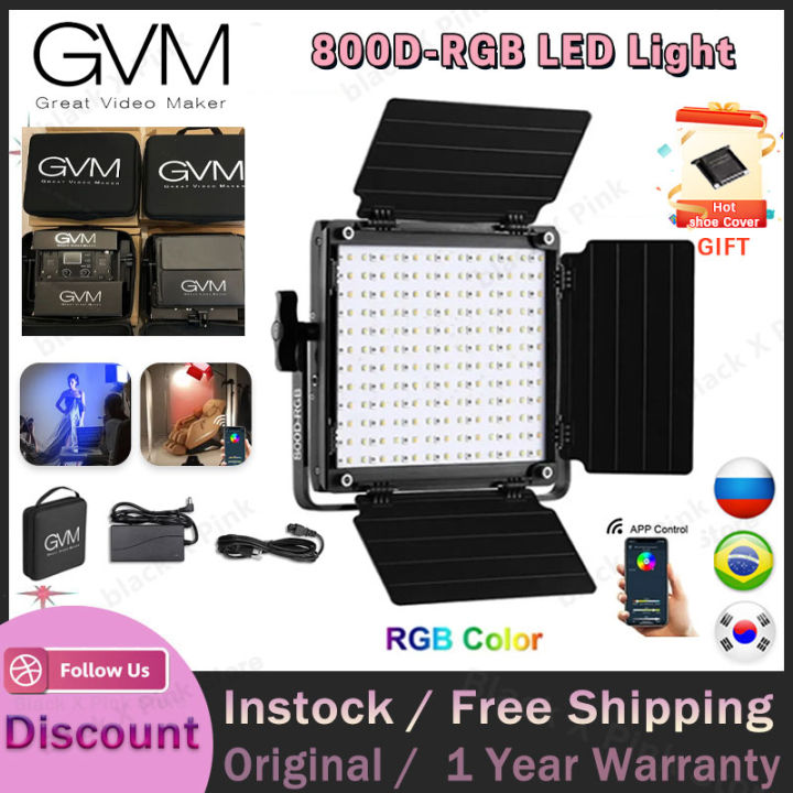 GVM 800D-RGB Video Işığı Fotoğrafçılık için Led Aydınlatma 3200K-5600K Fotoğraf Stüdyosu Kamera Photoflood Fotoğrafları PK Yongnuo Godox