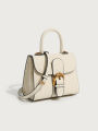 The new Delvo horseshoe buckle wax thread versatile one-shoulder crossbody saddle bag retro Kelly women's bag has a sense of luxury and simplicity.