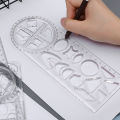1/3Pcs Multifunctional Geometric Ruler Drawing Template Measuring Tool For Active Drawing Ruler School Office Supply Ruler. 