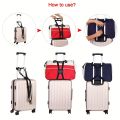 1 Pcs Multipurpose Travel Luggage Packing Belt 8-shaped Safety Strap Suitcase Fixed Belt Travel Elastic Tape. 
