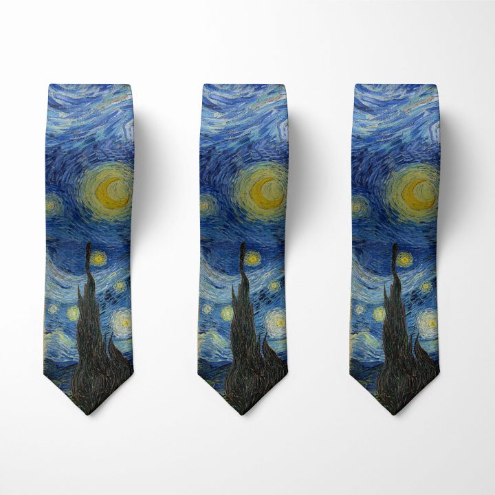 3D%20Printed%208cm%20Wide%20Men's%20Tie%20Van%20Gogh%20Oil%20Painting%20Starry%20Moon%20Night%20Fun%20Tie%20Casual%20Party%20Wedding%20Suit%20Dress%20Neck%20Tie%20For%20Men%20-%20Image%204