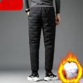Winter Men's 90% White Duck Down Pants High Quality Slim Straight Snow Pants Warm Down Padded Trousers Male Clothing Y39.