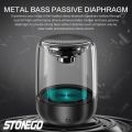 STOENGO Portable Bluetooth Speakers, Small True Wireless Stereo (TWS) Speaker Transparent Crystal LED Music Player with TF Card.