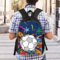Nylon Backpack with Soccer 3d Print School Bag for Boys with Football Patten Custom Large Capacity Kids Bags Add Your Text Logo. 