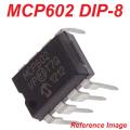 MCP602 IC MCP602 OPAMP MCP602-I/P MCP602 Dual Operational Amplifier Op-Amp DIP-8 8 Pin Leads. 
