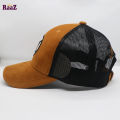 Brown Velvet Fabrics Embroidery Premium Mesh Air Half Net Cap.