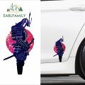 EARLFAMILY 13cm x 6.5cm Cool Japanese Samurai Warrior Graphics Waterproof DIY Car Decals Motorcycle VAN RV PVC Sticker.