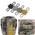 4PCS/Set Tactical MOLLE Elastic Ribbon Buckle Binding Retainer for PTT Antenna Stick Pipe Rope Webbing Buckle Holder Clip. 