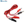 【Daily Necessities For Anyone Store】Pair Banana Plug 4mm To Shrouded Copper Electrical Clip Test Cable Leads 1M For Multimeter Testing Probe. 