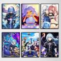 Rimuru Tempest Slime Anime Character Posters Prints Canvas Painting Manga Wall Art Picture for Living Room Home Cuadros Decor. 