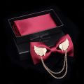 Adjustable Men's Bow Tie Metal Wing Bowtie Pocket Square Towel Handkerchief Gift Set Formal Neck ties Wedding Party Accessories. 