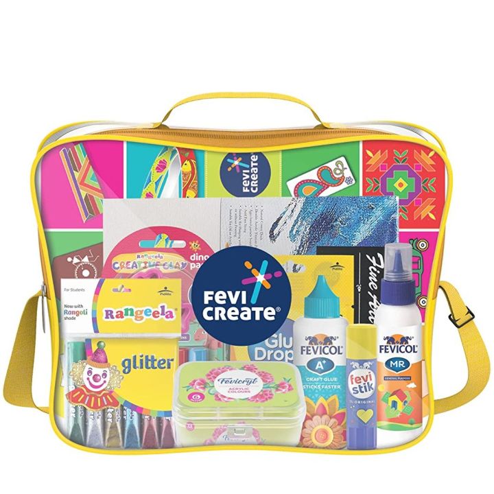 Fevicreate%20Art%20&%20Craft%20Kit,%20All%20in%20One%20DIY%20Crafting%20Kit%20for%20Children,%20Back%20to%20School%20Bag%20Includes%20a%20Sling%20Bag%20with%20Assorted%20Colours,%20Canvas,%20Activity%20Book%20%7CBest%20Gift%20for%20Boys%20&%20Girls%20-%20Image%202