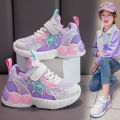 2023 New Styles for Medium and University Students Boys and Girls Shoes Velcro Mesh Athleisure Shoes Striped Vintage Dad Shoes. 