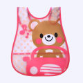 Straight Plastic Waterproof Bibs for Baby - 1 PCS (Colour as per Stock). 