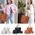 MA 4 pieces/set Fashion Composit Bag Large Capacity Handbag Shoulder Wallet.