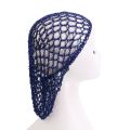 Fashion Handmade Mesh Hair Net Turban Hat Chemo Hats Black Wig Caps Night Cap Comfortable Crochet Hair Snood for Sleeping. 