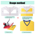 Tshirt Ruler Guide for Vinyl Alignment for Measuring Tool Sewing Tool Calibration Tool Transparent Ruler.