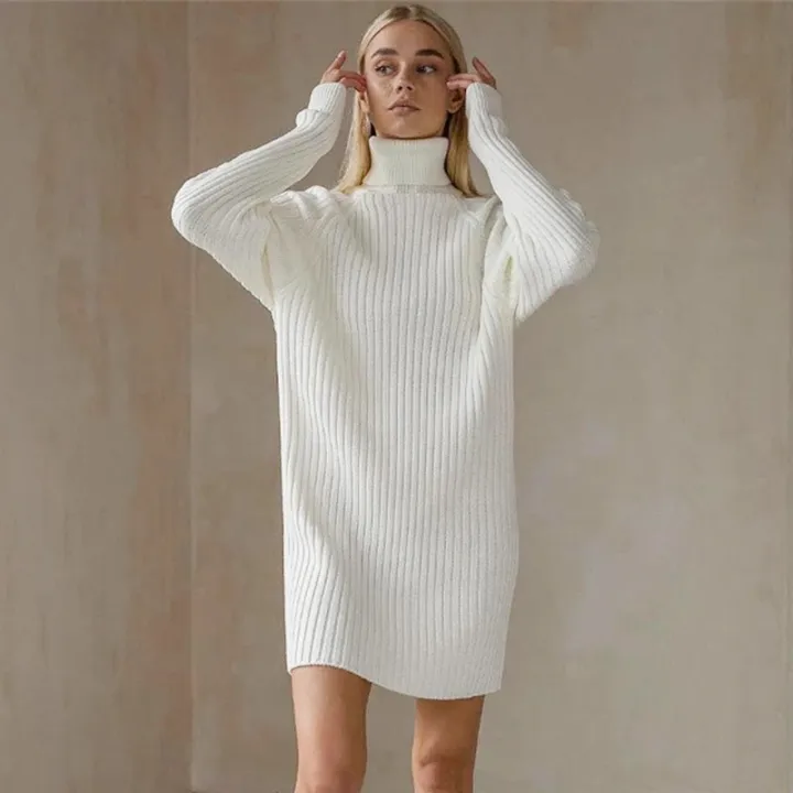 White%20Knitted%20Dress%20Turtleneck%20Long%20Sleeve%20Oversized%20Sweater%20Dress%20Female%20Fashion%20Short%20Autumn%20Winter%20Dresses%20For%20Women%202023%20-%20Image%202