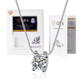 Wholesale High Quality Brilliant Cut Real 925 Sterling Silver 1 ct VVS Diamond Moissanite Necklace For Women Engagement Jewelry. 