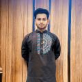 Stylish Hand Painted White Punjabi Men's - Mid Length | Exclusive Design. 
