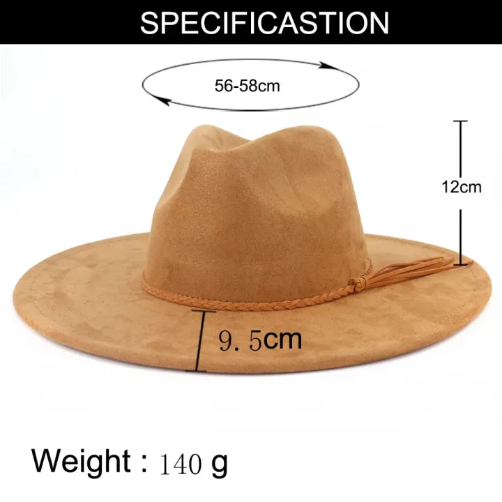 Suede%20Top%20Hat%209.5cm%20Wide%20Brim%20Fedora%20Hat%20Men%20Women%20Autumn%20Winter%20Felt%20Jazz%20Hats%20Classic%20Church%20Fedoras%20Chapeau%20Sombrero%20Mujer%20-%20Image%202