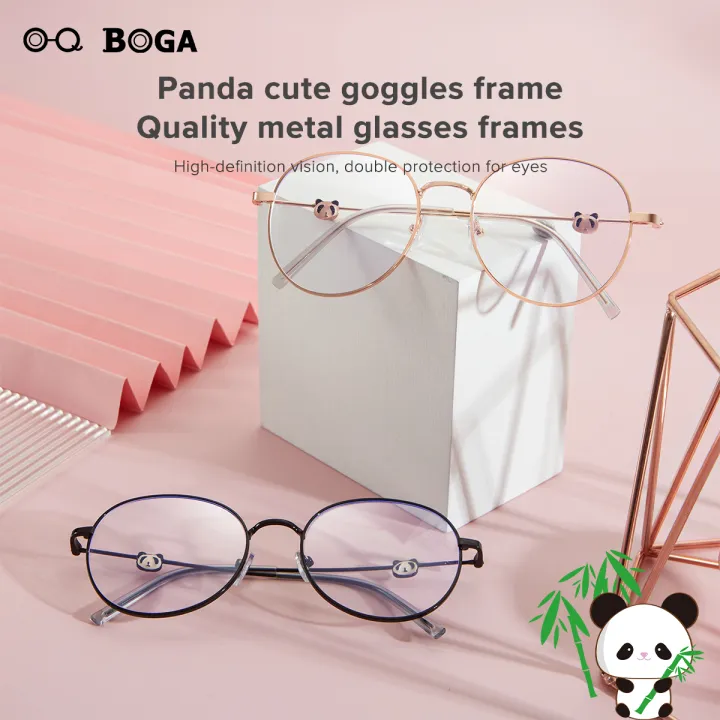 OQ%20BOGA%203%20Styles%20Unisex%20Fashion%20Panda%20Decoration%20Anti%20Blue%20Light%20Proof%20Radiation%20Metal%20Oval%20Frame%20Computer%20Glasses%20Women%20Men%20Eye%20Protection%20Full%20Rim%20Eyewear%20-%20Image%204