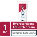 CeraVe Hydrocortisone Cream 1%  Anti-Itch Cream with Temporarily Relief from Rashes with Eczema-Prone & Dry Skin Itch Relief Cream 28 GM. 