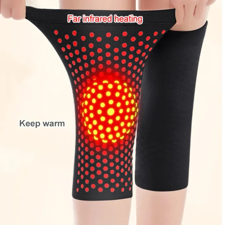 【Xiaofeng】1PC elf Heating upport Knee Pad Knee Brace Warm for Arthriti Joint Pain Relief Injury Belt Knee Maager Leg