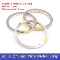 Spot Welding Nickel Strip For Li-ion Battery 0.12x7mm Length 5 Meter.