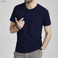 Premium Quality Solid Navy Blue Color Cotton Short Sleeve T-Shirt for Men.. 