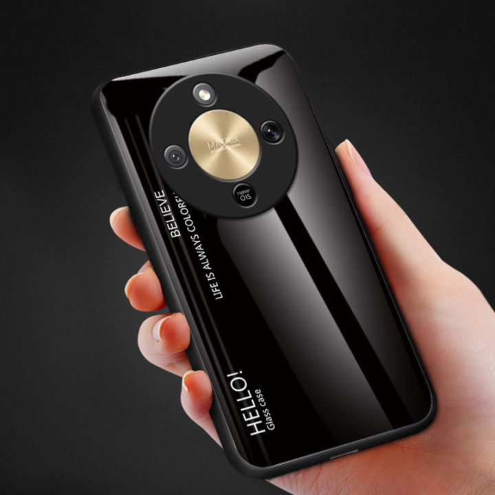 Biruiqu%20For%20Honor%20X9D%20Gradient%20Tempered%20Glass%20Back%20Soft%20Silicone%20Edge%20Case%20Cover%20-%20Image%209