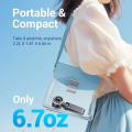 Popular Mini High-Speed Handheld Turbo Fan Smart Digital Display Wearable Personal Desk Neck Fan with Five Wind Speeds.