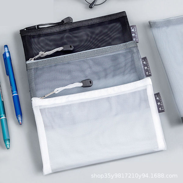 Transparent Pencil Net Bag Single Piece Any Color