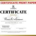 Certificate Print paper (160gsm A4) - 10pcs. 