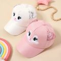 Summer Children's Caps New Cute Cartoon Cat Ear Girls Hats Adjustable Baseball Cap For Kids Children Girl Sun Hat 2-8 Years. 