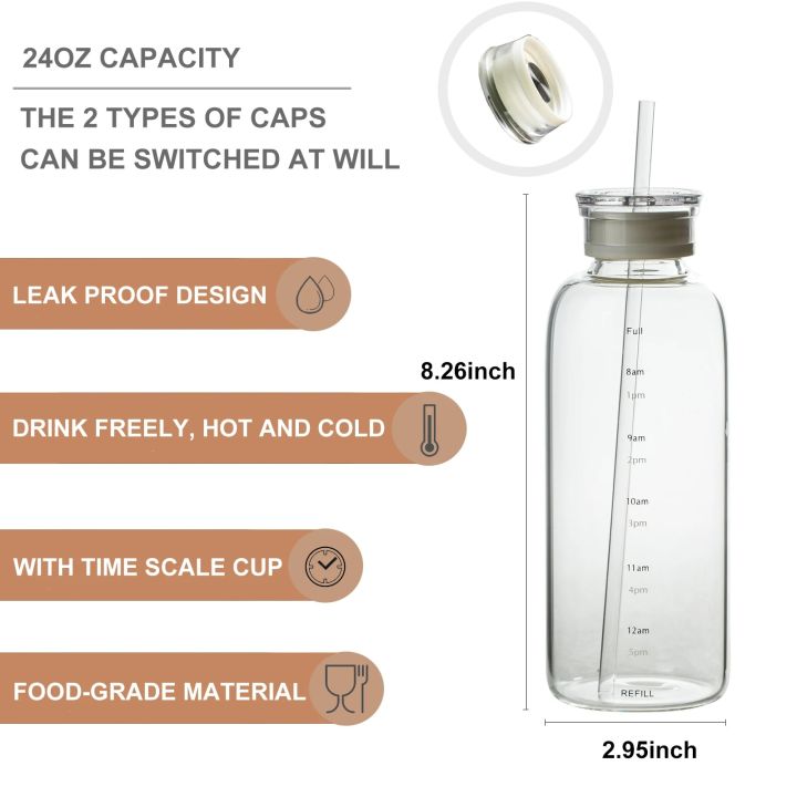 700ml/420ml%20Capacity%20Glass%20Water%20Bottle%20With%20Time%20Marker%20Cover%20For%20Water%20Drink%20Transparent%20Milk%20Juice%20Simple%20Cup%20Birthday%20Gift%20-%20Image%205