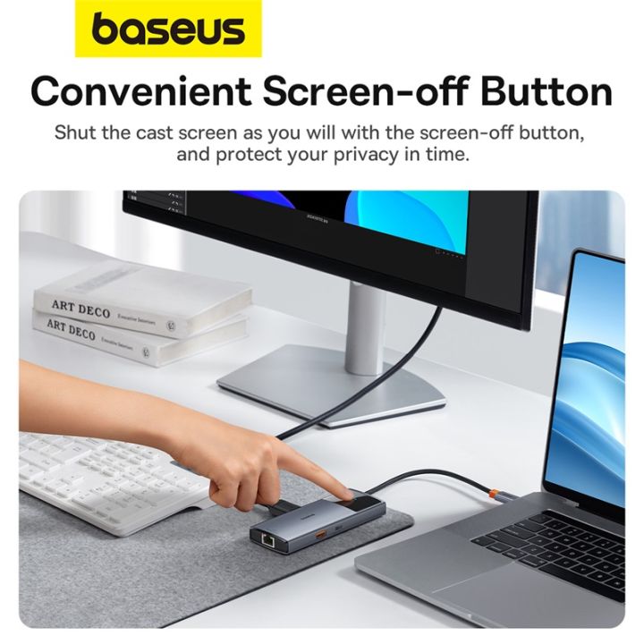 Baseus%20Type-C%20USB%20Hub,%206%20Ports%20Splitter%20Hub-High%20Speed%2010Gbps%20USB%20&%20Type-C,%20HDMI,%20RJ45(1000Mbps)%20for%20Laptop%20PC%20Computer,%20PD%20100W%20Fast%20Charging%20-%20Image%204