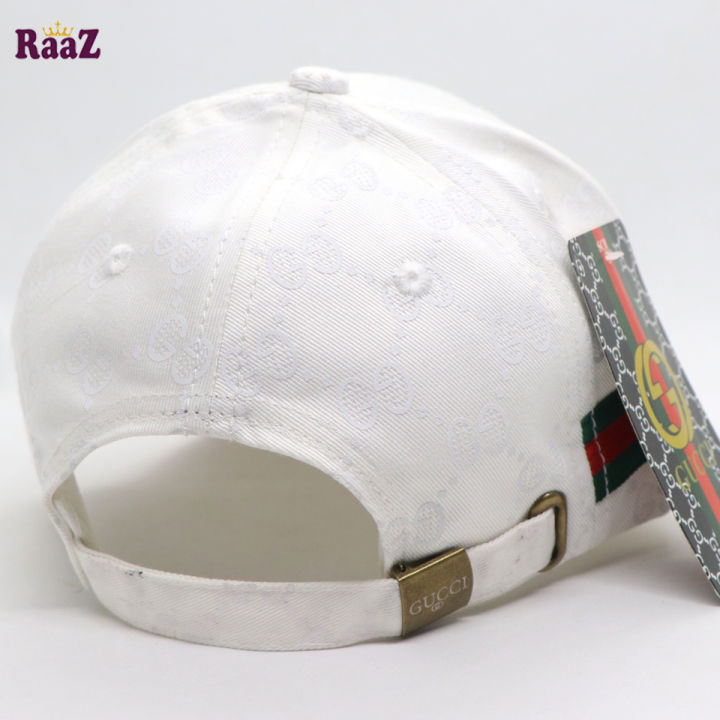 White%20GG%20logo%20Cotton%20Curved%20Visor%20Cap%20-%20Image%204