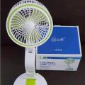 Rechargeable Folding Table Fan with Led Light. 