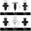 100Pcs Auto Fastener Mixed Clip Car Body Push Retainer Pin Rivet Bumper Door Trim Panel Retainer Fastener Kit with 6 Inch Screwdriver Car Accessories. 