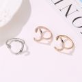 Crescent Moon Ring European and American fashion Star Moon Ring national wind Star Moon index finger ring.
