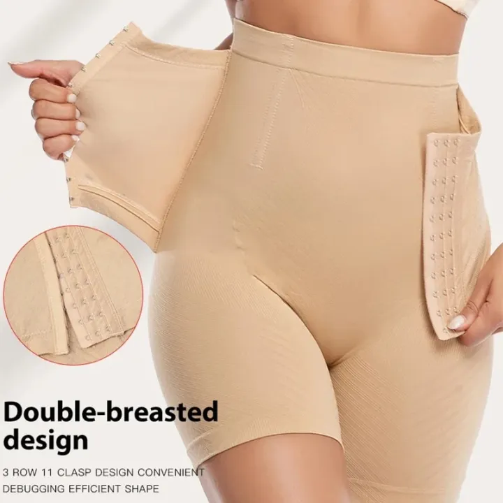 Women's%20Tummy%20Control%20with%20Buckle%20Shapewear%20Panties%20High%20Waist%20Trainer%20Female%20Slimming%20Body%20Shaper%20Shorts%20Large%20Size%20-%20Image%202
