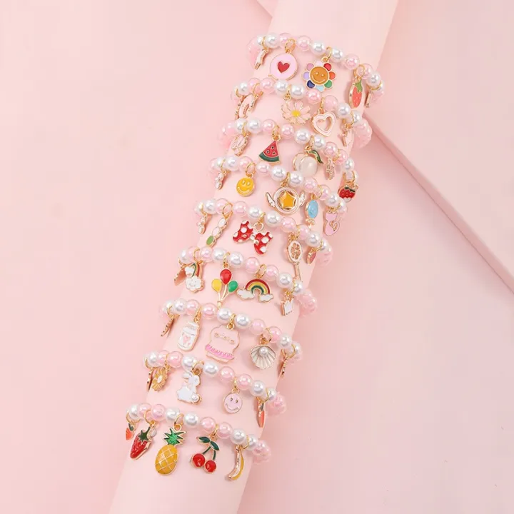 Markersland%20Cute%20Clourful%20Children's%20Pearl%20Bracelets%20Girls%20Princess%20Beads%20Cartoon%20Charm%20Kids%20Bracelet%20Accessories%20Wholesale%20-%20Image%204
