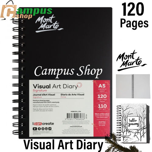 A4/A5 120 Pages Signature Visual Art Diary 110gsm